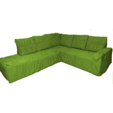 Imagem de Capa De Sofá Canto Com Chaise Malha Gel 21 Elásticos Decoração - Nalu 