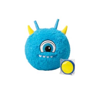 Imagem de Bola Inflável de Pelúcia, Monstro Divertido, Azul, 45cm de Diâmetro, com Bomba de Ar, para Crianças de Todas as Idades, Ideal para Brincar e Decorar