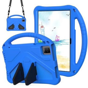Imagem de Kwamaz Capa para tablet Revvl Tab 5G de 10,4 polegadas 2023, capa infantil de EVA com alça de suporte, para Tmobile Revvl Tab 5G, azul