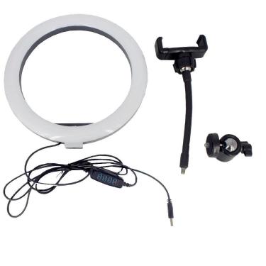 Imagem de Lote 10 Ring Light Led Selfie Iluminadora Make Foto Luz 26Cm