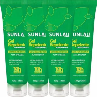 Imagem de Kit 4 Repelente De Insetos Sunlau Gel Com Icaridina 120g