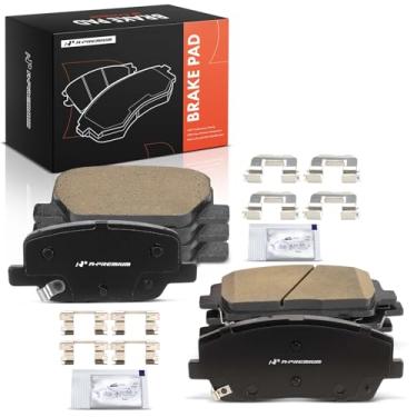 Imagem de A-Premium Conjunto de pastilhas de freio a disco de cerâmica dianteira e traseira compatível com modelos Kia e Hyundai - Telluride 2020-2023, Palisade 2020-2023, 8 peças