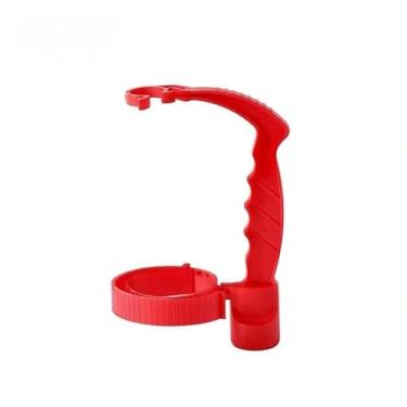 Imagem de NeDengGHY Suporte de alça de garrafa de bebida ajustável, dispensador de óleo multiuso com tampa rosqueada (vermelho)