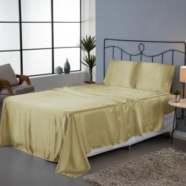 Imagem de Jogo De Lençol Cetim Charmousse Queen 4 Peças Sublime - Valle Enxovais