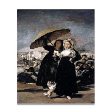 Imagem de LKXGRRSFG Young Woman With A LetterFrancisco De Goya Impressão em tela romântica espanhola - Obra-prima do influente pintor romântico 80 x 120 cm sem moldura
