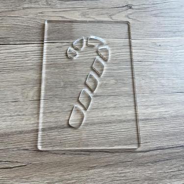 Imagem de Modelos de fresadora de lanterna de Natal, guia de fresa acrílica de 20 cm para escultura em madeira (cana de cana)