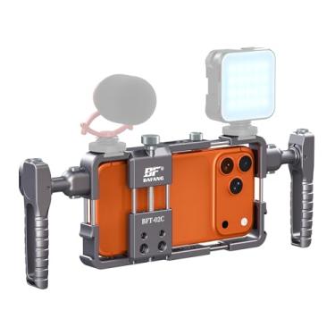Imagem de Gaiola universal para celular, kit de equipamento de vídeo para smartphone com alças, kit de vídeo móvel tudo-em-um, kit universal de equipamento de vídeo para celular de liberação rápida, capa
