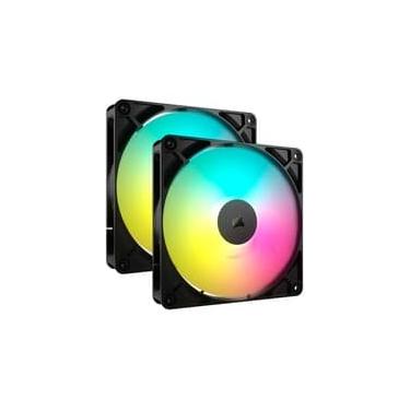 Imagem de Kit com 2 Ventoinhas Corsair RS140 ARGB, 140mm, PWM, Preto - CO-9050183-WW