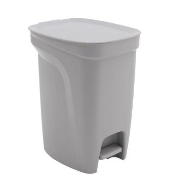 Imagem de Lixeira Tramontina 10 Litros Compact Em Polipropileno Cinza