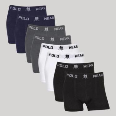 Imagem de Kit 8 Cueca Boxer Masculino Polo Wear Confortável Sem Costura, Sortido