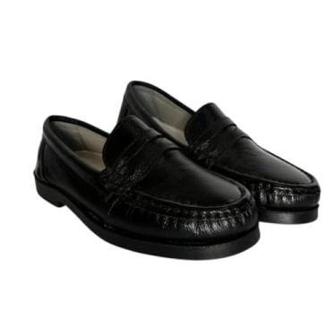 Imagem de Mocassim Clássico Couro Legítimo Preto Estilo Casual Design Tradicional Confortável Uso Diário (Preto, BR, Adulto, Numérico, 43)