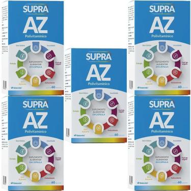 Imagem de Kit 5X Supra AZ Polivitamínico - 60 Cápsulas - Herbamed-Masculino