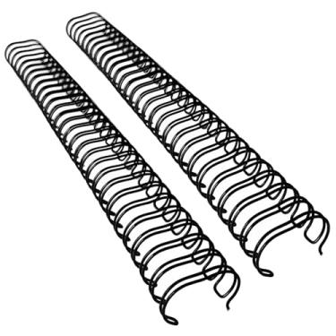 Imagem de LUMINFLY 100 peças de fio de encadernação de 3/20.3 cm com 34 anéis em preto, lombadas revestidas de nylon para encadernação de documentos, funciona com máquinas de encadernação 3: 1