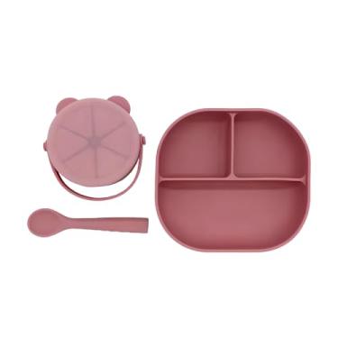 Imagem de Kit alimentação infantil Life AZ-006 para bebê, conjunto prático para refeição, fácil de limpar, leve e portátil para uso diário e presente de chá de bebê