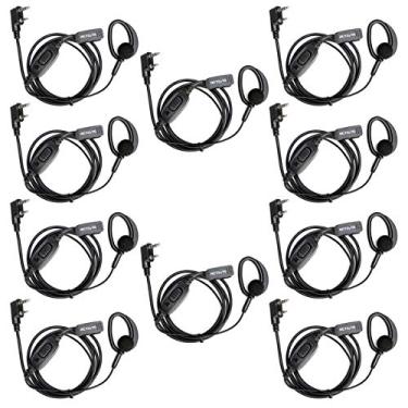 Imagem de Retevis Fone de ouvido Walkie Talkies com microfone, fone de ouvido macio de 2 pinos para Retevis RT22 RT21 RT68 H-777 Baofeng 888S UV-5R rádio bidirecional (pacote com 10)