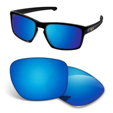 Imagem de Lentes de substituição de 1,5 mm compatíveis com óculos de sol Oakley Sliver Stealth OO9408, antiarranhões e resistentes a impactos - Azul gelo polarizado
