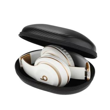 Imagem de Estojo de transporte para fone de ouvido, bolsa organizadora de viagem, bolsa de armazenamento compatível com fones de ouvido intra-auriculares Beats Solo 4/Solo 3/Solo4/Solo3/Studio3/Studio Pro sem