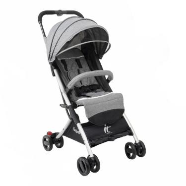 Imagem de Carrinho de Bebê Burigotto It Metal Prata Leve e Compacto