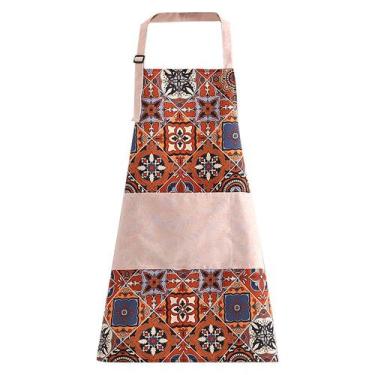 Imagem de Avental de cozinha impermeável de estilo étnico 75x68cm - yiweisai