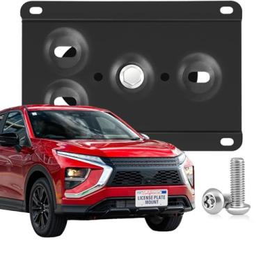 Imagem de Moldura de placa frontal resistente compatível com Mitsubishi Eclipse Cross, Mirage 6ª geração, Mirage G4 6ª geração, Outlander 4ª geração, Outlander PHEV 3ª geração, Outlander PHEV, suporte de grade