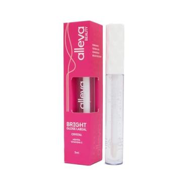 Imagem de Gloss Labial Alleva - Brilho Intenso High Shine, Efeito Molhado Wet Look, Não Gruda - Cor Crystal, 5ml