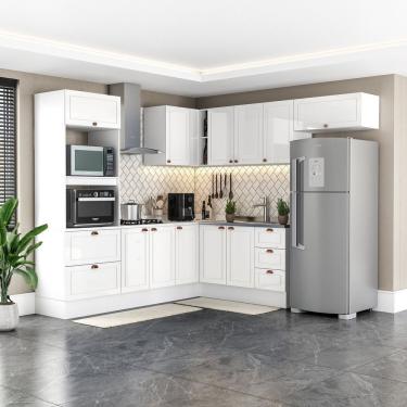 Imagem de Cozinha Completa 8 Peças Com Rodapé Pérola Yescasa Branco