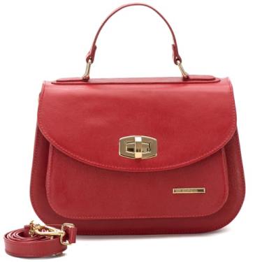 Imagem de Bolsa Feminina Mão Transversal Estruturada Couro Sifra (VERMELHO)
