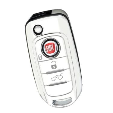 Imagem de Capa Protetora de Silicone Luxury para Chave Canivete Fiat Toro Cronos Argos (BRANCA)