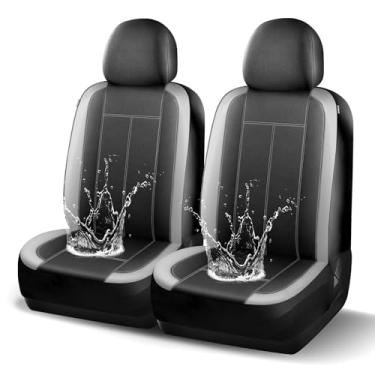 Imagem de HChengkikz Capas de assento de carro de EVA à prova d'água, capas de assento de forro de neoprene, tecido premium, compatível com airbag, duráveis, capas de assento automotivo de ajuste universal para