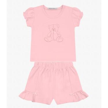 Imagem de Conjunto Infantil Blusa com Shorts Trick Nick Rosa, M, Rosa