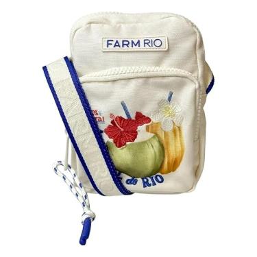 Imagem de Bolsa Farm Etc Da Gema viajante selo praiano Transversal Shoulder Bag Alto Verão