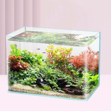 Imagem de Fxzqgnh Decoração de Aquário em Vidro Transparente, Paisagem Aquática, Aquário de Mesa Moderno E Multifuncional, Aquário para Betta Ideal para Festas em Apart, 20cm x 14cm x 16cm