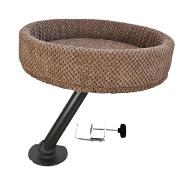 Imagem de Fxzqgnh Cama Confortável para Gatos, Poleiro Moderno, Móveis Macios, Acessórios, Escrivaninha, para Gatinhos Domésticos, para Mesas de Brincar, Casinha, Marrom