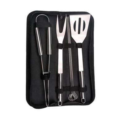 Imagem de Kit Completo De Espetos Garfo E Espátula Para Churrasco Em Inox