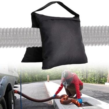 Imagem de 1 pacote com bolsa de peso de esgoto para trailers - bolsa de peso de mangueira para dispositivo de suporte de mangueira - Sacos de areia para peso reduzem derramamentos acidentais e evitam que as