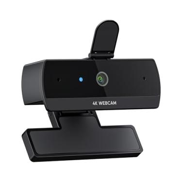 Imagem de Nisheng Webcam 4K atualizada para PC, foco automático PDAF, microfones com cancelamento de ruído de IA dupla, 1080P/60FPS, mini câmera com capa de privacidade, webcam USB Plug & Play para Zoom/Teams