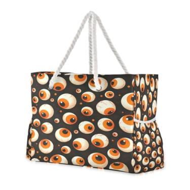 Imagem de ATTX Sacos de praia femininos com desenho animado - Bolsas de praia grandes com zíper, impermeável, à prova de areia, bolsa para piscina, bolsa grande #368