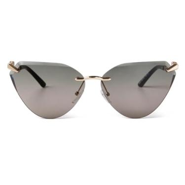 Imagem de HCHES Óculos de Sol Femininos Famosos com Lentes Duplas Coloridas Degradê UV400 e Sem Aro (3)