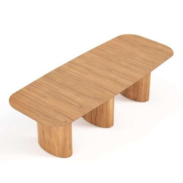 Imagem de Mesa De Jantar Orgânica Tivoli 320cm X 110cm 10 Lugares Lamina Cinamomo