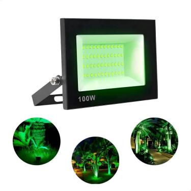 Imagem de Luminária Refletor Led Holofote Slim Mini Montável 100W Pret