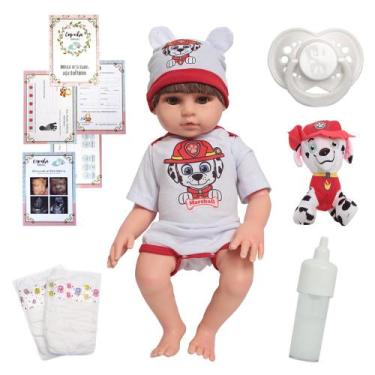 Imagem de Bebe Reborn Realista Menino Patrulha Canina Pode Dar Banho - Cegonha R