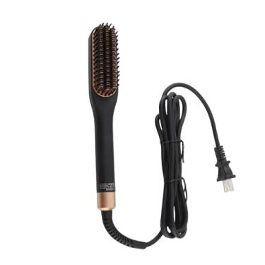 Imagem de Generic Escova Alisadora de Barba Masculina, Pente de Cabelo Elétrico Com Temperatura Ajustável para um Estilo Preciso, Conveniente para Cabelos Curtos e Viagens, 1 X Pente de Barba (Plugue dos EUA)