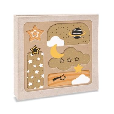 Imagem de Álbum de fotos Ical, encadernação fichário, 40 páginas de papel kraft - para colar recortes, fotos e lembranças - linha Scrapbook - modelo céu estrelado - 602