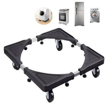 Imagem de Suporte Com Rodinhas Ajustável Base Para Móveis E Eletrodomésticos Maquina de Lavar Geladeira Fogão 60 x 60 cm