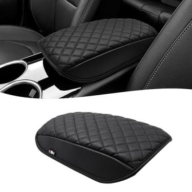 Imagem de KBH Capa de apoio de braço de console central para Ford Fusion 2013 2014 2015 2016, protetor de tampa de console médio, acessórios internos de almofada de descanso de mão para braço, couro de vinil