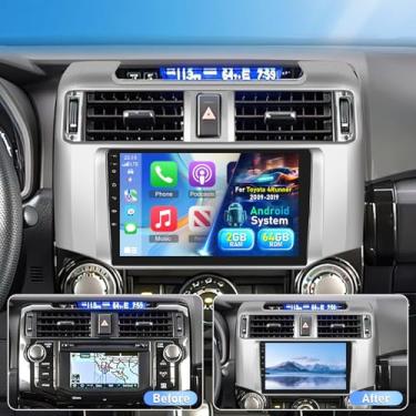 Imagem de [2G + 64G] Rádio automotivo Volxcereo para Toyota 4Runner 2009-2019, tela sensível ao toque Android de 9 polegadas 4Runner estéreo com Carplay/Android Auto, GPS, WiFi, Bluetooth, SWC, FM/RDS, câmera