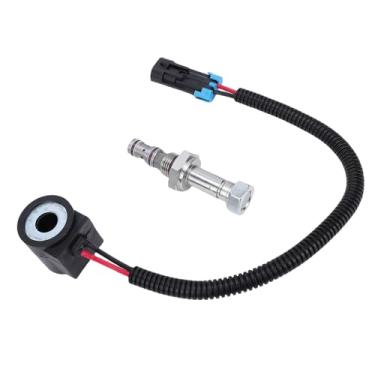 Imagem de Fabater Kit de Substituição de Haste de Válvula de Carretel Hidráulico e Bobina Solenóide para Minicarregadeiras, Controle Eficiente para Máquinas Pesadas, 2 Peças, para Operador Com 5 Anos de