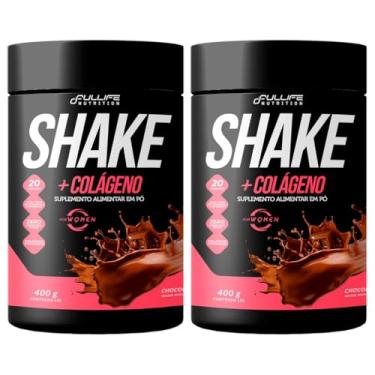 Imagem de Kit 2x Shake Zero Açucar Substituto de Refeição + Colágeno 400g (Chocolate)