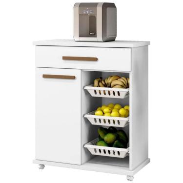 Imagem de Fruteira Goiânia 1 Porta 1 Gaveta Branco Arte Móveis