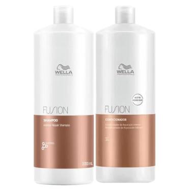 Imagem de Kit Wella Fusion Intense Repair Shampoo e Condicionador 1 L